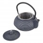 Teaology Cast Iron Teapot - Dark Blue-Silver - 600ml