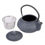 Teaology Cast Iron Teapot - Dark Blue-Silver - 600ml