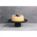 Gabel & Teller Ceramic Footed Cake Stand - Matte Black - 28 x 10cm