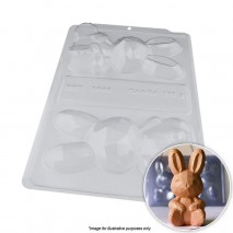 BWB Sitting Geode Bunny Rabbit Mould - 3 piece set BWB,Cooks