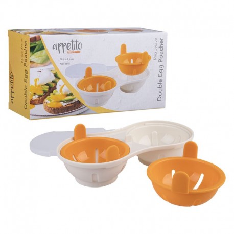 Appetito Microwave Double Egg Poacher Appetito,Cooks Plus