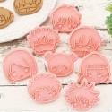 Japanese Anime Cookie Cutters and Embosser Set - JJK 8pc