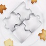 Puzzle Cookie Cutters Stainless Steel 4pcs Unbranded,Cooks Plus