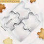 Puzzle Cookie Cutters Stainless Steel 4pcs Unbranded,Cooks Plus