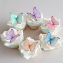 Edible Wafer Paper Butterflies - Mixed Colours 48pcs