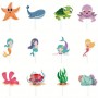 Mermaid Sea Theme Cake Toppers 12pc Unbranded,Cooks Plus