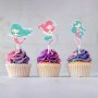 Mermaid Sea Theme Cake Toppers 12pc Unbranded,Cooks Plus