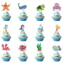 Mermaid Sea Theme Cake Toppers 12pc Unbranded,Cooks Plus