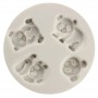 3D Panda Silicone Mould 4 cavity Unbranded,Cooks Plus