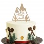 Wooden One Happy Camper Cake Topper Unbranded,Cooks Plus