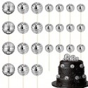 Cake Topper Ball Set Assorted sizes 20pc Mirror Ball