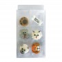 Assorted Dog Sugar Decorations 6pc Cake Craft,Cooks Plus