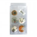 Assorted Dog Sugar Decorations 6pc