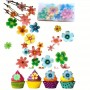 Edible Wafer Butterflies Flowers 35pc