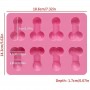 Silicone Mould Willy 8 cavity