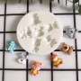 Silicone Mould Cartoon Animals 6 cavity