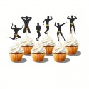 Cupcake Toppers Male Dancers 12pc