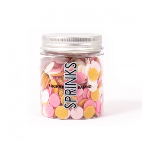 Sprinks Pink, White & Gold Mix Wafer Decorations - 9g