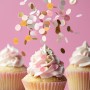 Sprinks Pink, White & Gold Mix Wafer Decorations - 9g