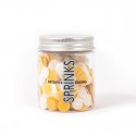 Sprinks White & Gold Mix Wafer Decorations - 9g