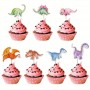 Cupcake Top Watercolour Dinosaurs 42pc