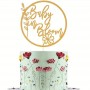 Cake Top Baby In Bloom Leaf Gold