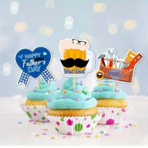 Cupcake Top Fathers Day 8pc Asstd