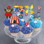 Cupcake Top Circus Carnival 12pc Asstd