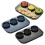 MSmart Lge Serv Tray 3 Bowls Olive