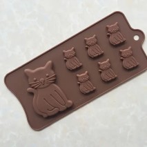 Silicone Mould Cat & Kittens 7 cavity