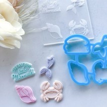 Cake Sera Sera Dream Big Little Mermaid Mini Cutters & Embossers