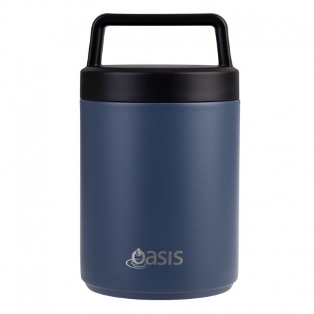 Oasis Stainless Steel Insulated Food Flask with handle 480ml - Indigo