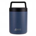 Oasis Stainless Steel Insulated Food Flask with handle 480ml - Indigo