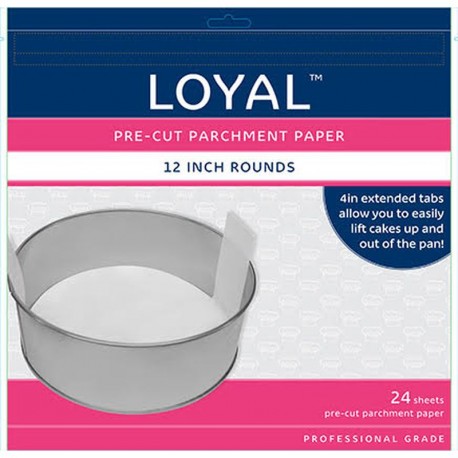 Loyal Pre-Cut Parchment Paper with Tabs - Round 30cm/12inch