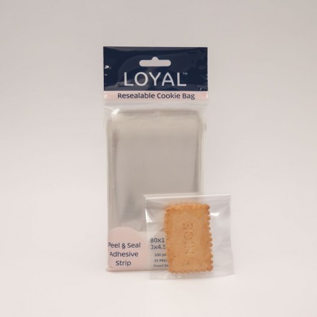 Loyal Resealable Cookie Bags - 80x110mm 100 pack