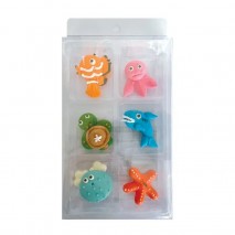 Cake Craft Large Sea Animals Sugar Decorations - 6 piece pack