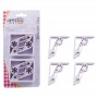 Appetito Spring Action Plastic Table Cloth Clips - 4 Set White