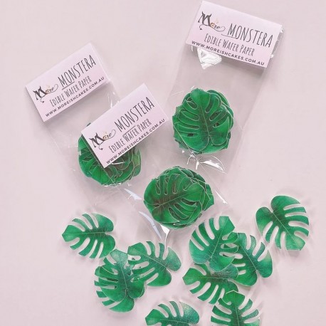 More Monstera Edible Wafer Paper Leaves - Pack of 12