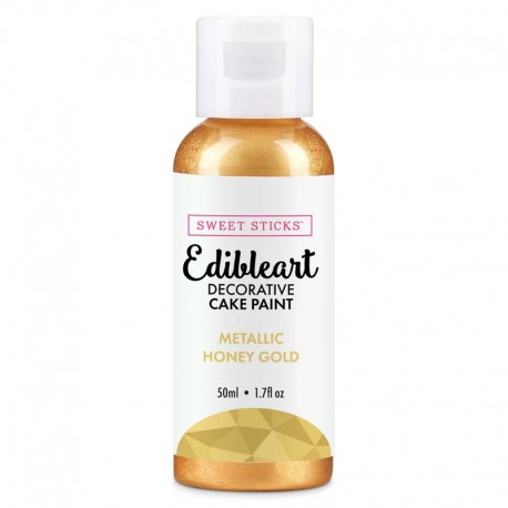 Sweet Sticks Edibleart Cake Paint - Metallic Honey Gold - 50ml