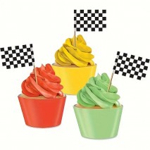 Cupcake Toppers Race Flags 10pk