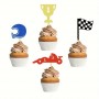 Cupcake Toppers Racing Car 12pc Asstd