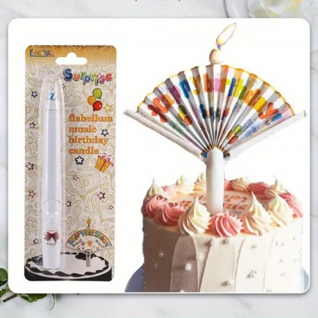 Surprise Birthday Candle Fan 1pc White