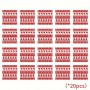 Christmas Wax Paper 20pc Red GBread Hat