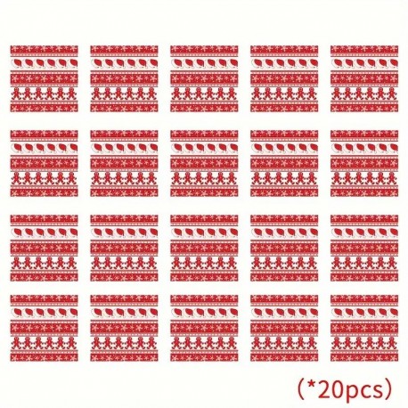 Christmas Wax Paper 20pc Red GBread Hat