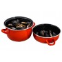 Urban Style Enamelware Mussel Pot - Red - 18cm/1.7L