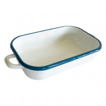 Urban Style Enamelware Rectangular Baking Dish - 26cm/1.7L White