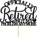 Cake Topper Officially Retired Black 1pc