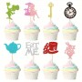 Cupcake Toppers Mad Hatter Theme 24pc