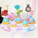 Cupcake Toppers Mad Hatter Theme 24pc