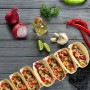 Bamboo/Wood Taco Rack holds 8